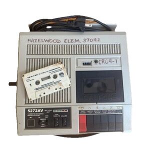 Vintage Califone 5272AV Deluxe Cassette Recorder Magnetophone Beige Built-in Mic